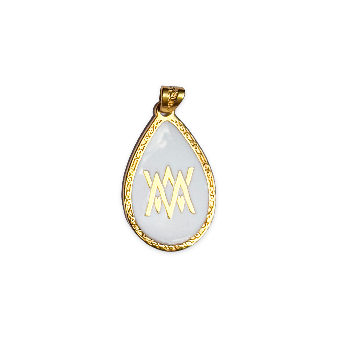 Gold medical ID pendant with engraved NHS number necklace, customisable with personal details – MediWear