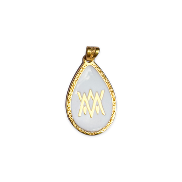 Gold medical ID pendant with engraved NHS number necklace, customisable with personal details – MediWear