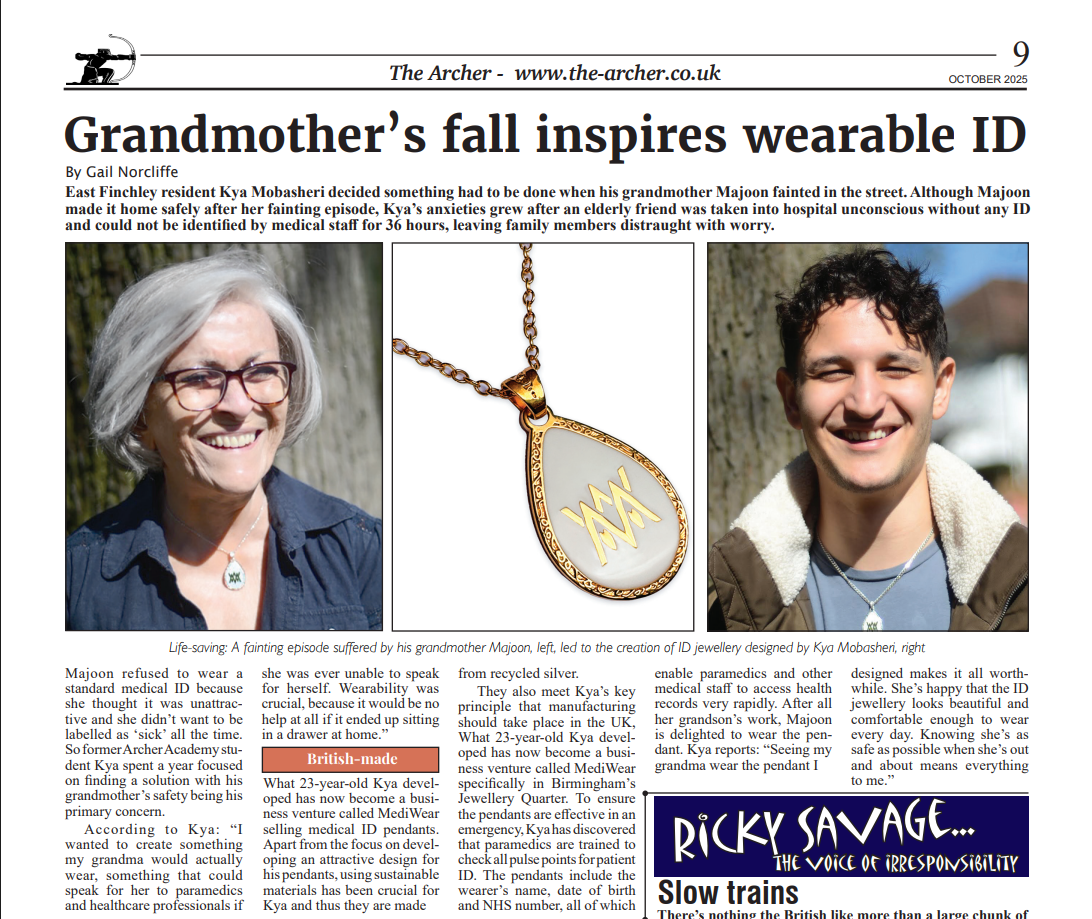 MediWear featured in The Archer Newspaper