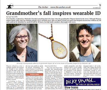 MediWear featured in The Archer Newspaper