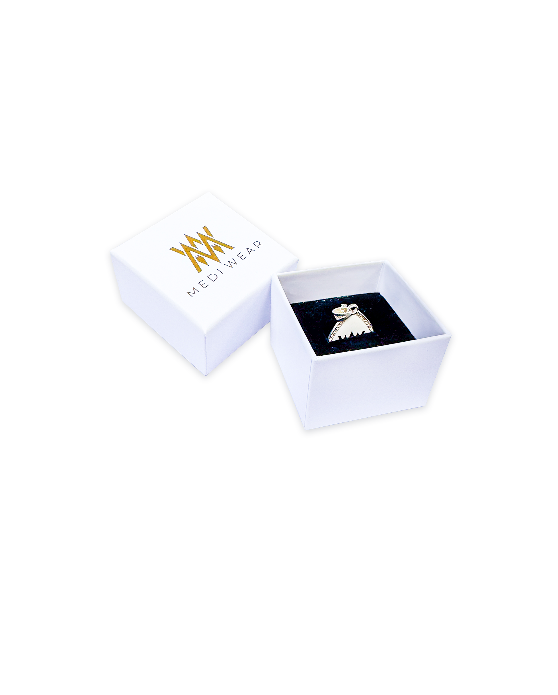 Signature Medical ID pendant presented in MediWear branded jewellery gift box