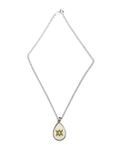 Signature Medical ID necklace with teardrop pendant shown on full chain.