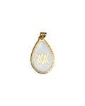Gold medical ID pendant with engraved NHS number necklace, customisable with personal details – MediWear